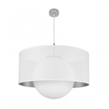 Distribuidor - Lâmpadas Diversas | Colgantes Moderno | COLGANTE COSMICO 1XE27 NIQUEL/BLANCO-PLATA REGX60X60 CM Ref: 194296001
